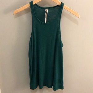 FREE PEOPLE green high neck tank